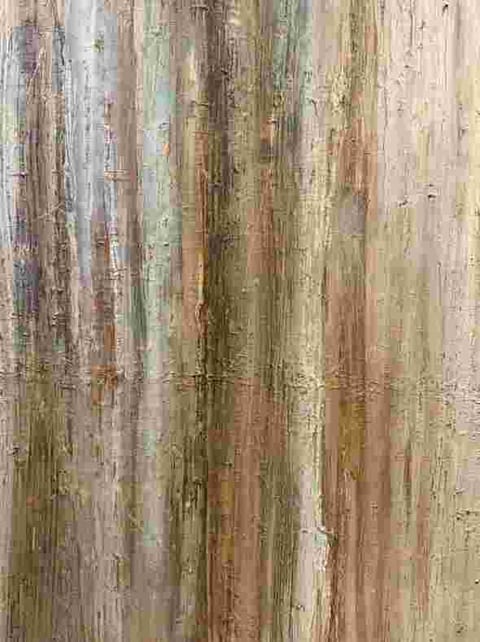 Echoes Between Layers — Mixed media op doek, 100 × 80 × 2 cm