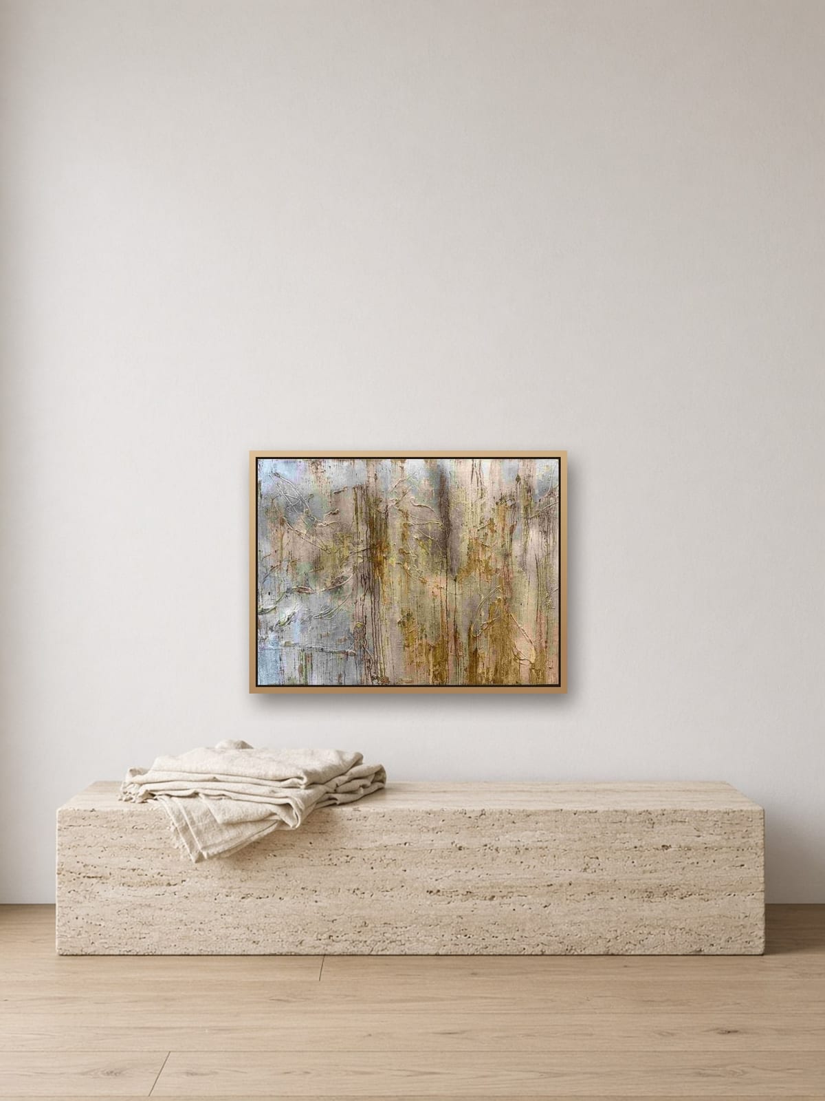 Reclaimed op schaal aan een muur, 60 × 80 × 2 cm
