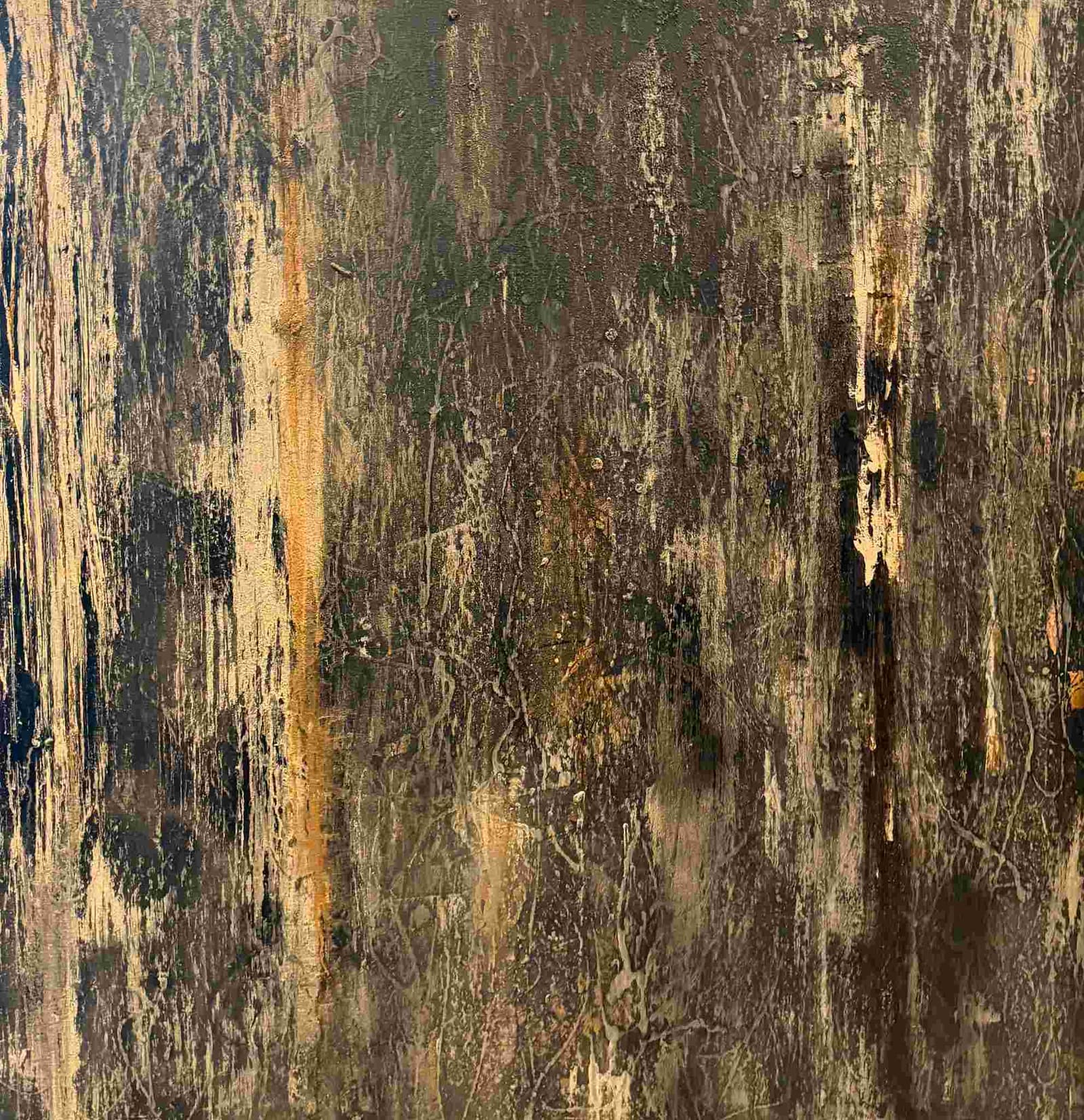 Surface — Mixed media on canvas, 100 × 100 × 4 cm