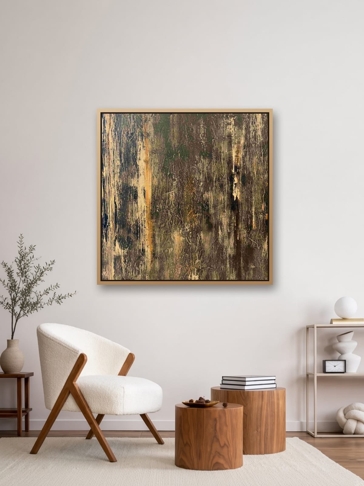 Surface shown to scale on a wall, 100 × 100 × 4 cm