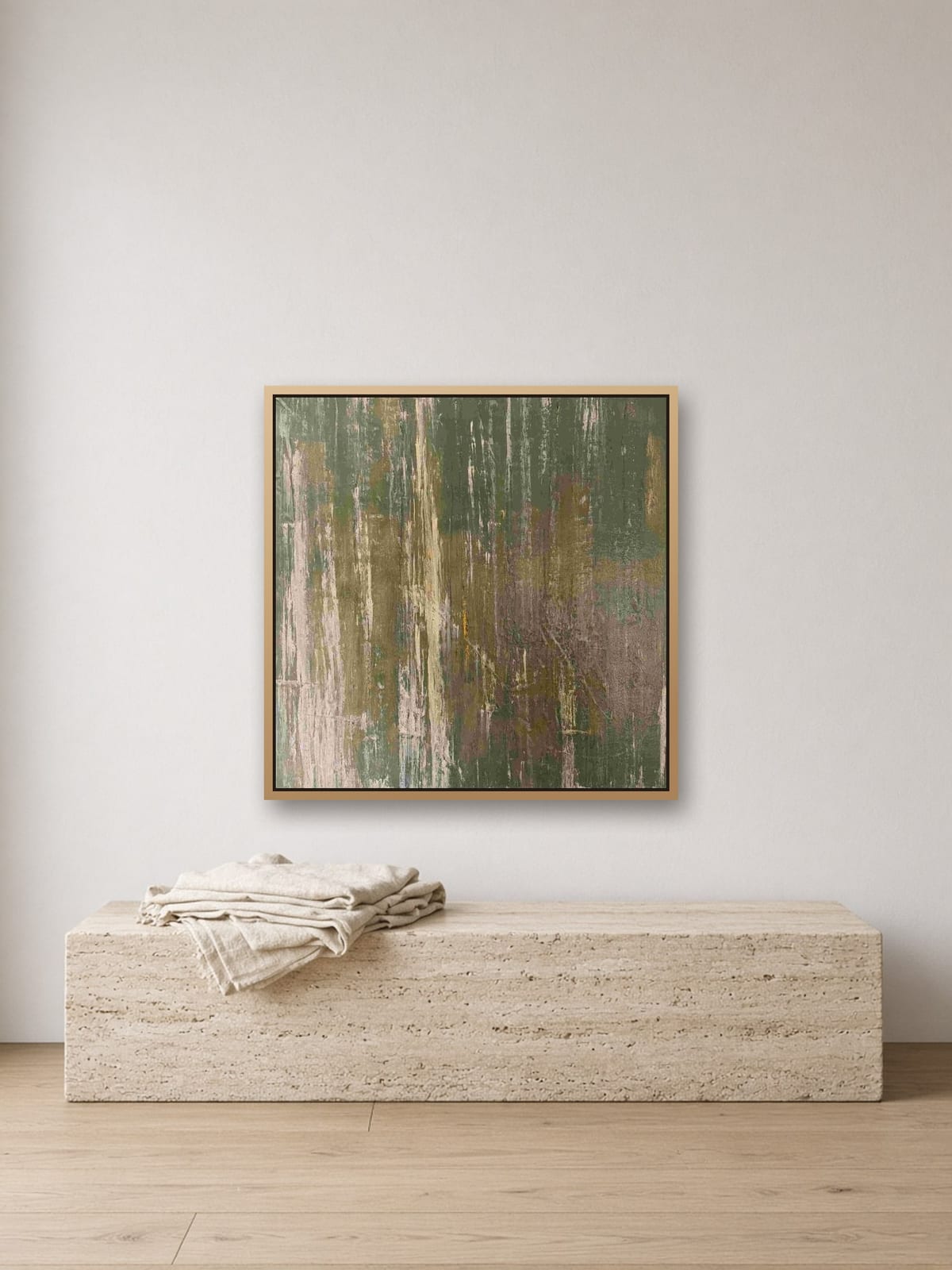 What's been left unsaid shown to scale on a wall, 90 × 90 × 4 cm