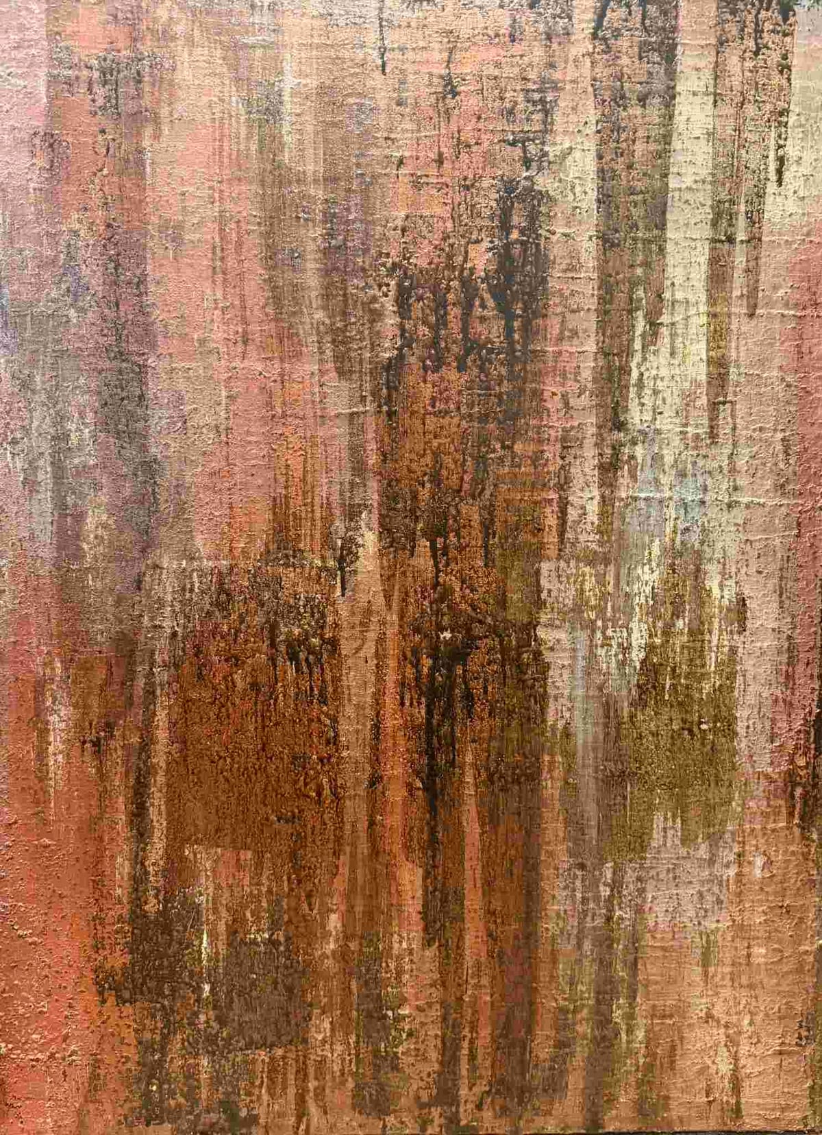 Where the Earth Remembers — Mixed media op doek, 60 × 40 × 2 cm